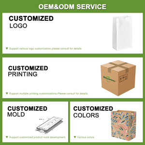 Factory Custom Printed Eco-Friendly Disposable Kraft SOS <strong>Bags</strong> 2LB 4LB 6LB <strong>White</strong> Paper <strong>Grab</strong> <strong>Bag</strong> for Restaurant Takeout Promotion - Product Image 3
