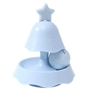 Venta caliente Durable Triple Mini carrusel pista árbol de Navidad gato juguetes Bolas brillantes hierba gatera suministros para mascotas - Product Image 4
