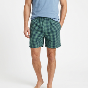 Tirupur Wholesale Men's Breathable Eco-Friendly Quick Dry Cotton <b>Boxer</b> Shorts Custom Elastic Woven Plaid Design OEM Indian - Product Image 1