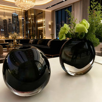Vase en verre moderne fait à la main fleurs hydroponiques ornements de fleurs salon mariage table décorations douces