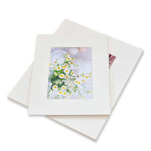 Bán hàng nóng tường trang trí nội thất 27x35cm hình ảnh màu trắng Thảm hình ảnh khung mat - Product Image 2