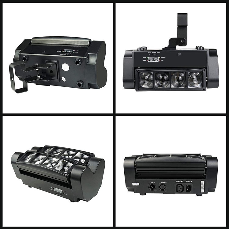 BETOPPER 8×3W RGBW LED ディスコライト LM30A-2 Betopper LM30A 8x3W Mini Spider Moving Head Stage Light
