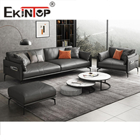Ekintop - Ensemble de canapés modulaires de haute qualité pour bureau, canapé de réception en cuir, mobilier de bureau, canapés
