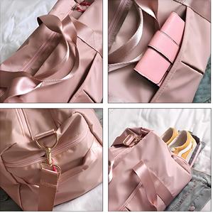 Sac de sport multifonctionnel pour femme avec compartiment à chaussures séparé pour articles mouillés et secs, idéal pour le sport et les voyages - Product Image 5