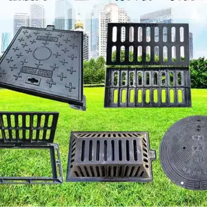 中国供給高品質EN124 B125 D400ダクタイル鋳鉄正方形と丸いマンホールカバーと排水格子
