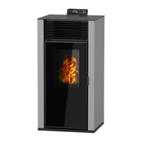 Poêle à granulés NB-PCM 13KW avec four, en acier, pour salon, moderne, intérieur, télécommande, autoportant
