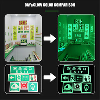 Rollo de Vinilo Luminoso Fotoluminiscente Multicolor Autoadhesivo de PVC/PET, Película Brillante en la Oscuridad, Cortable, Ecológica, Señales de Salida de Emergencia