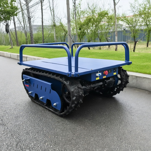 Veicolo Utilitario Cingolato in Gomma Certificato CE, Mini Trasportatore Cingolato da 0,5 Tonnellate per Movimentazione Materiali in Giardino su Ogni Tipo di Terreno - Product Image 1