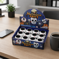 Jouet anti-stress et farceur en plastique, tasse à presser en forme de crâne et chauve-souris, pour Halloween, pour le commerce extérieur, pour les plus de 14 ans, pour la décompression, vente en gros