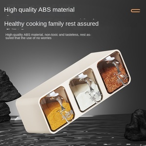 Hộp đựng gia vị nhựa cao cấp gắn tường cho nhà bếp, đựng bột ngọt, muối, tiêu, gia vị, đa năng, đựng thảo mộc - Product Image 4