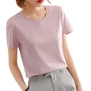 Custom t shirt printing white color 100%cotton t shirts for women