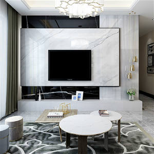 Meuble <span class=keywords><strong>mural</strong></span> moderne de luxe léger en pierre, décoration murale en carrelage, meuble <span class=keywords><strong>TV</strong></span> en marbre - Product Image 3