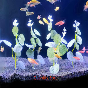 Decoración de Acuario, soportes de ventosa, Guppy, descanso, simulación de desove, hojas de eucalipto, dinero, hojas, <span class=keywords><strong>plantas</strong></span> verdes decorativas - Product Image 6