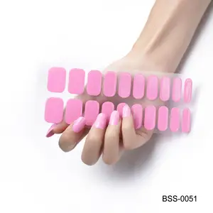 2023 Hot Sale Customized Waterproof 3D Color Changing Korean Semi Cured Gel Nail Sticker