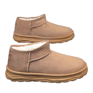 รองเท้าบูทหิมะลำลองสำหรับผู้ชายบุขนสั้นเทียมสำหรับฤดูหนาว พื้นรองเท้า EVA  ทันสมัย - Product Image 1