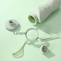Bouteille d'eau de voyage personnalisable avec logo, tasse pliable en silicone, portable pour sports de plein air, rétractable et tenue à la main