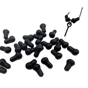 50pcs 낚시 미끼 중지 비즈 헤어 리그 스톱 홀더 미끼 스토퍼 낚시 후크 스토퍼 잉어 낚시 액세서리 - Product Image 1