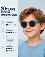 Lunettes de soleil pliables pour enfants avec logo personnalisé, monture TR90, protection UV400, pour garçons et filles, légères et durables, idéales pour la plage et les voyages