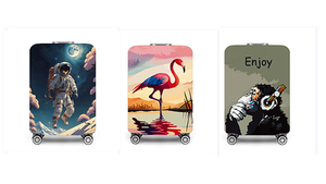 Proteja los arañazos del equipaje y su cubierta protectora <span class=keywords><strong>a</strong></span> prueba de polvo para maleta de alta elasticidad Spandex diseño único cubierta de equipaje - Product Image 5