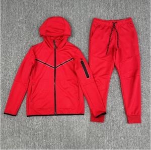 2026 Low Moq Custom New Tracksuit Fleece Hooded Jacket Sweater air Layer Cotton Zipper Jacket Autumn Jacket Tech <strong>Suit</strong> - Product Image 2