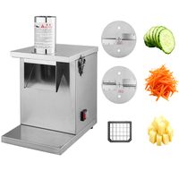 Commerciële elektrische groenten snijmachine van roestvrij staal, fruitblokjes snijder en -slicer voor hotel, restaurant en keuken, voedselverwerker