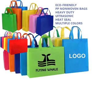 Custom Retail <b>Polypropylene</b> Non Woven Shopping <b>Bag</b> with Heat Seal Handle for Grocery Packaging and Promotional Advertising - Product Image 1