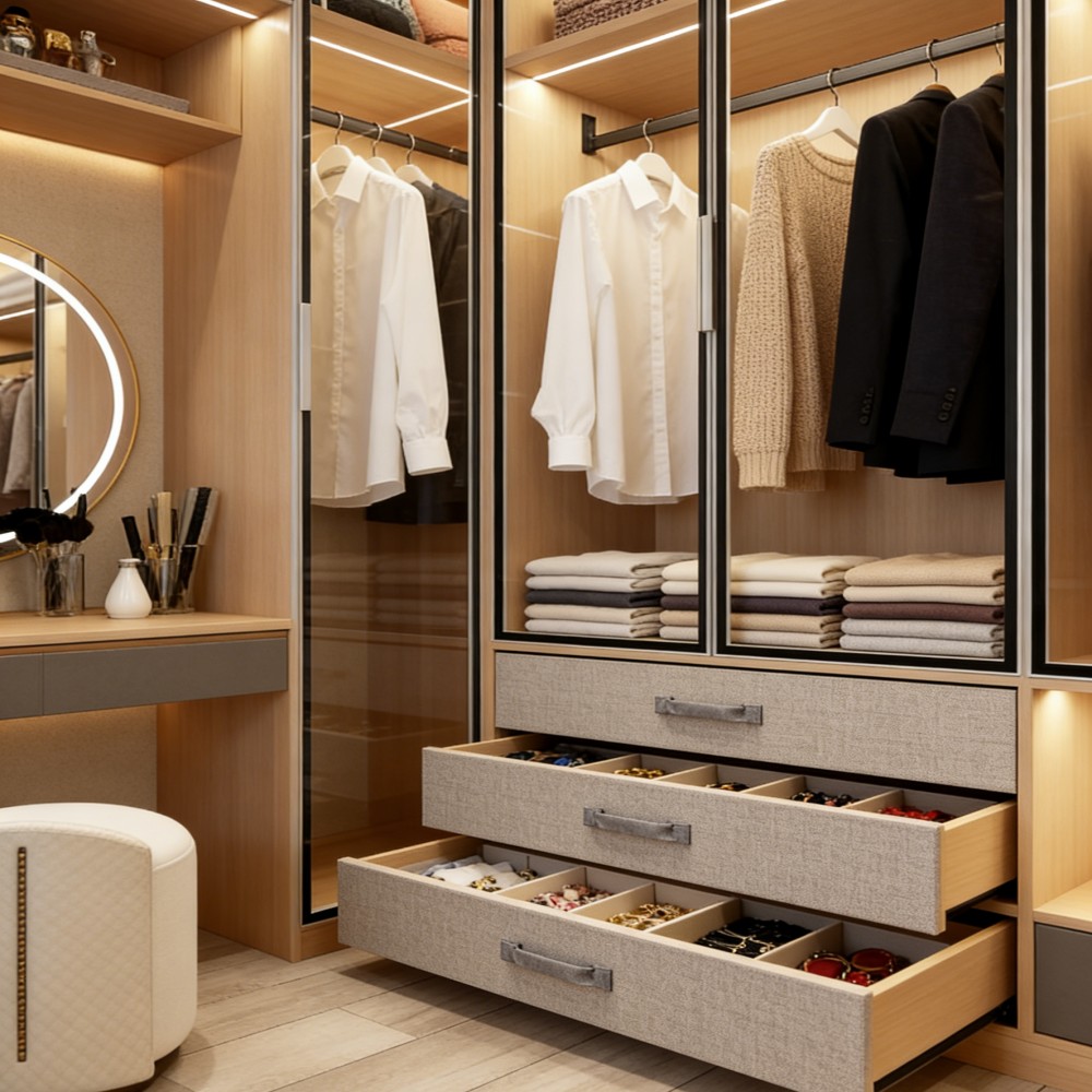 wardrobe with vanity