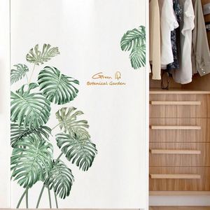 Autocollants muraux en vinyle DIY en forme de feuilles vertes pour chambre à coucher, salon, salle à manger, cuisine, chambre d'enfants, décorations murales pour portes et décoration intérieure - Product Image 2