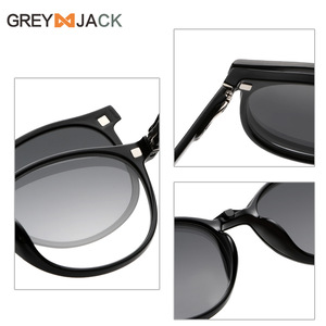 Nuevas monturas de gafas magnéticas TR90 para mujer con gafas de sol polarizadas, protección UV, estilo de montura redonda grande 6218 - Product Image 4