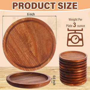 Vente <span class=keywords><strong>en</strong></span> gros de sous-verres ronds <span class=keywords><strong>en</strong></span> <span class=keywords><strong>bois</strong></span> d'acacia pour restaurant écologique <span class=keywords><strong>en</strong></span> <span class=keywords><strong>bois</strong></span> pour steak, dessert, gâteau et salade - Product Image 5