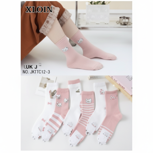 Calzini di puro cotone abbinati a colori leggeri e traspiranti morbidi in maglia alla caviglia graziosi stile Premium per uso estivo primavera inverno - Product Image 1