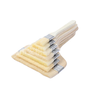 Pinceau en laine à poils doux, manche en bois, pour peinture, revêtement, nettoyage, huilage, barbecue, pâtisserie - Product Image 2