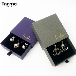 Juego de Cajas de Embalaje para Joyería en Gris y Morado con Logotipo Personalizado para Collares, Pendientes, Anillos y Pulseras - Product Image 1