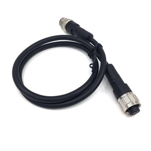 IP67 2-4 pines tornillo roscado montaje en Panel bloqueo rápido tipo M12 contacto de cobre conector de <span class=keywords><strong>Cable</strong></span> CC impermeable automotriz - Product Image 4