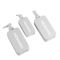 Bouteille Pompe en Plastique Carrée Rechargeable, Design Usine Populaire, 200ml/350ml/400ml/450ml/1000ml, pour Savon Liquide, Shampoing et Après-Shampoing