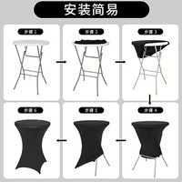 Table de cocktail pliante moderne et écologique en HDPE et acier, portable, pour l'extérieur, idéale pour les bars - Vente en gros