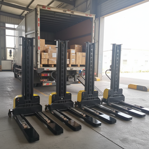 Chariot élévateur semi-automatique portatif de 0,5 tonne, 0,7 tonne, 1 tonne, 500 kg, 700 kg, chariot élévateur à palettes auto-chargeur, semi-élévateur - Product Image 3