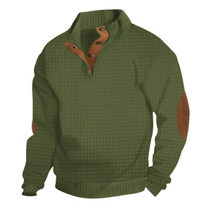 <span class=keywords><strong>Felpa</strong></span> Casual da <span class=keywords><strong>Uomo</strong></span> Primaverile e Autunnale con <span class=keywords><strong>Colletto</strong></span> Alto, Maniche Lunghe e Motivo a Quadretti - Product Image 4