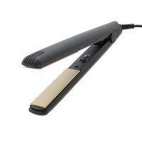 Outil de coiffure professionnel pour salon, fer à lisser et à boucler 2 en 1 en céramique, brosse peigne avec voyant lumineux