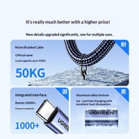 US316 UGREEN Kabel Data Tipe-C C Single Head PD100W Pengisian Cepat untuk iPhone 15 Pro Max untuk Mate70 iPad Tablet