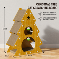 Griffoir pour chat en forme de sapin de Noël, maison pour chat en carton ondulé, durable, protection des meubles, ne perd pas ses fibres
