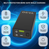 Batterie lithium-ion rechargeable 22,2 V 6400 mAh USB 45 W avec protection contre les surintensités pour outils électriques, perceuses et scies