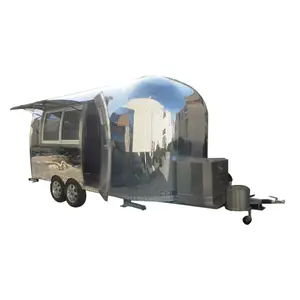 American Standerd Us Mobile Food Trailers Cart Airstream Crepes Food Truck  with Soft Serve Machine From China