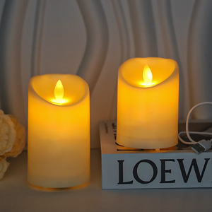 USB-Aufladbare Bewegliche <span class=keywords><strong>LED</strong></span>-Kerzen mit Fernbedienung, Geeignet für Heimdekoration, Hochzeiten, Karaoke-Bars, Nachtclubs und Mehr - Product Image 2