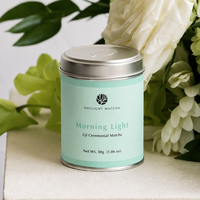 Boîte à thé matcha ronde personnalisée avec logo, prix d'usine, métal de qualité alimentaire, hermétique, anti-lumière, coffret cadeau pour poudre de thé vert
