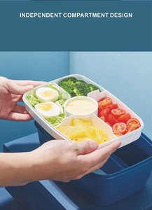 Fiambrera sellada dividida portátil de 2000ml, contenedor de almacenamiento de alimentos para Picnic al aire libre, fiambrera Bento para niños - Product Image 5
