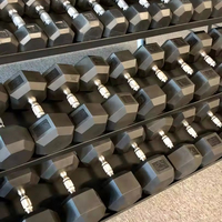 Ensemble d'haltères hexagonaux fixes en acier et caoutchouc pour exercices à domicile de haute qualité en gros avec support et support pour haltères à trois couches