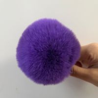 Pompons en fausse fourrure moelleuse en gros avec boucles élastiques / Pompons uniquement, respectueux de l'environnement, imitation fourrure de lapin Rex