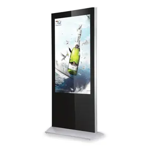 Ultra Thin Floor Standing Advertising Kiosk 55/65/75 Inch Full Screen Digital Signage And Displays Custom HDTouch Screen Kiosk