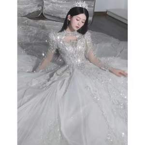 <span class=keywords><strong>Robe</strong></span> <span class=keywords><strong>de</strong></span> mariée française 2024 Nouvelle mariée Texture <span class=keywords><strong>de</strong></span> haute qualité <span class=keywords><strong>Grande</strong></span> traîne Princesse Fil principal - Product Image 3